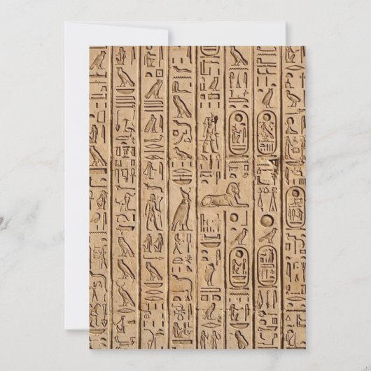 古代エジプトの聖刻文字 招待状 (正面)