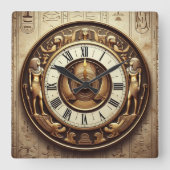 古代エジプトの背景01 スクエア壁時計 (正面)