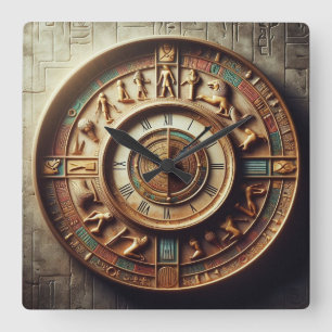 古代エジプトの背景02 スクエア壁時計