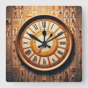 古代エジプトの背景03 スクエア壁時計