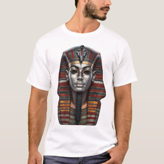 古代エジプトの華やかな葬送マスク – デジタルアート Tシャツ