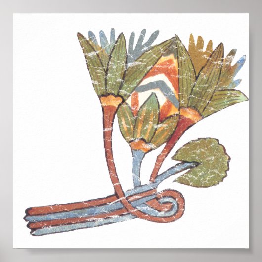 古代エジプトの蓮の花 ポスター (正面)