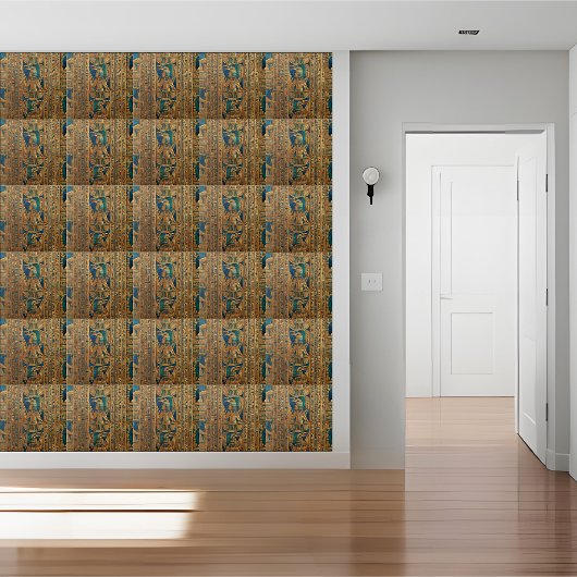 古代エジプトの象形文字と鳥神瓦 タイル