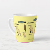 古代エジプトの象形文字のダイアナ名 カフェラテマグ (左アングル)