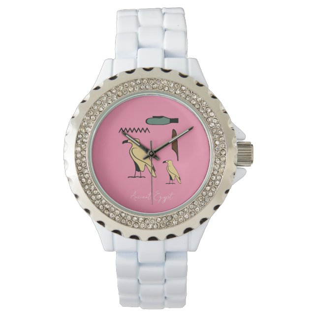 古代エジプトの象形文字のダイアナ名 腕時計 (正面)