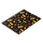 古代エジプトの象形文字のパターン背景 ノートブック (左側)