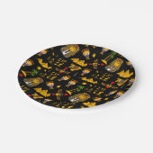 古代エジプトの象形文字のパターン背景 ペーパープレート (アングル)