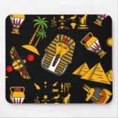 古代エジプトの象形文字のパターン背景 マウスパッド (正面)