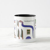 古代エジプトの象形文字のマグ マグカップ (中央)