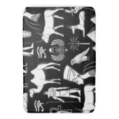 古代エジプトの象形文字の記号パターン バスマット (正面縦)