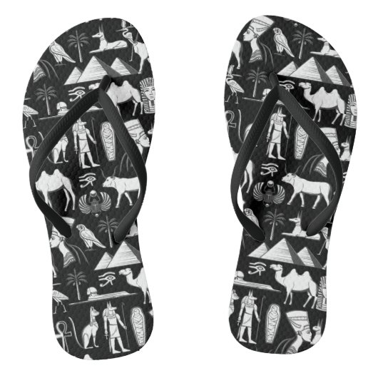 古代エジプトの象形文字の記号パターン ビーチサンダル (ソール)