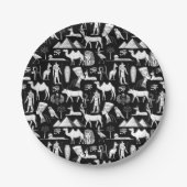 古代エジプトの象形文字の記号パターン ペーパープレート (正面)