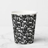 古代エジプトの象形文字の記号パターン 紙コップ (裏面)