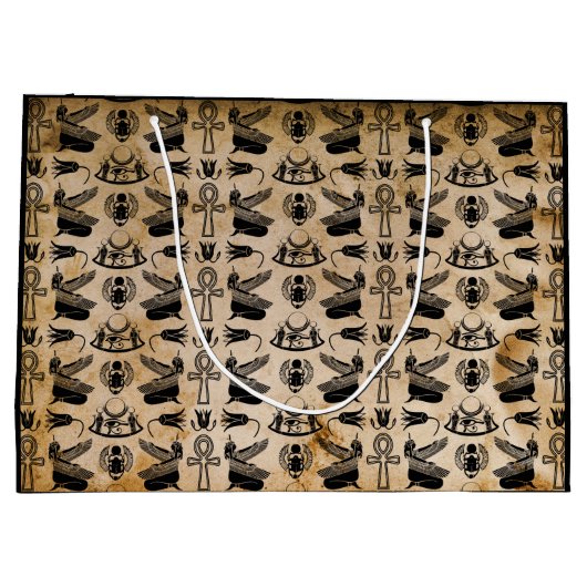 古代エジプトの象形文字をテーマにした抱き枕 ラージペーパーバッグ (裏面)