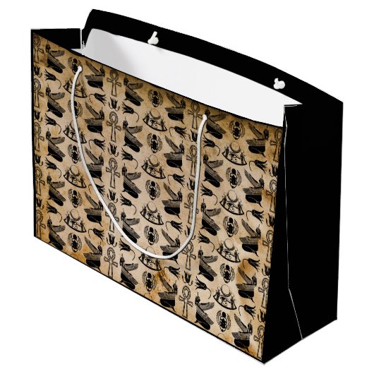 古代エジプトの象形文字をテーマにした抱き枕 ラージペーパーバッグ (裏面アングル)