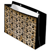 古代エジプトの象形文字をテーマにした抱き枕 ラージペーパーバッグ (正面アングル)