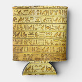 古代エジプトの象形文字イエロークーラーボックス 缶クーラー (正面)