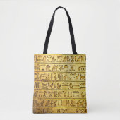 古代エジプトの象形文字イエロートートバッグ トートバッグ (正面)
