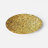 古代エジプトの象形文字イエロー紙プレート ペーパープレート (アングル)