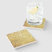 古代エジプトの象形文字イエロー ストーンコースター (横)