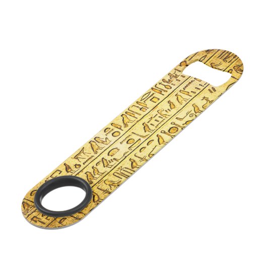 古代エジプトの象形文字イエロー スピード栓抜き (裏面アングル)