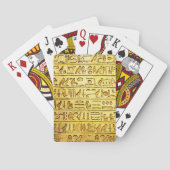 古代エジプトの象形文字イエロー トランプ (裏面)