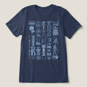 古代エジプトの象形文字トライブレンドシャツ トライブレンドTシャツ