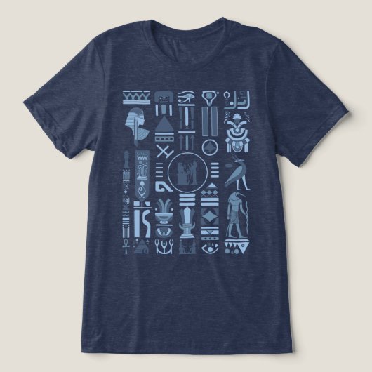 古代エジプトの象形文字トライブレンドシャツ トライブレンドＴシャツ (デザイン正面)