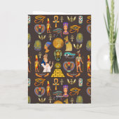 古代エジプトの象形文字パターンシンボル カード (裏面)