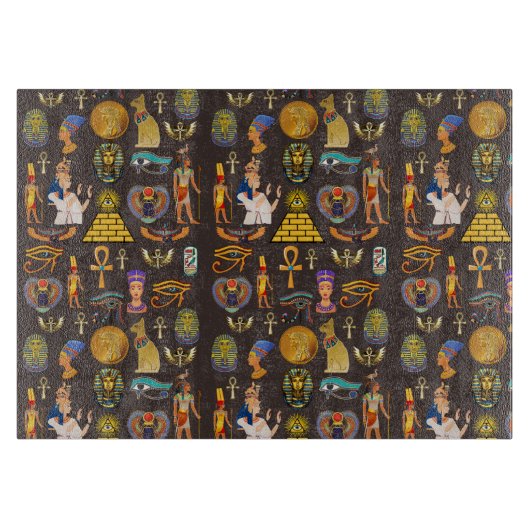 古代エジプトの象形文字パターン記号 カッティングボード (正面)