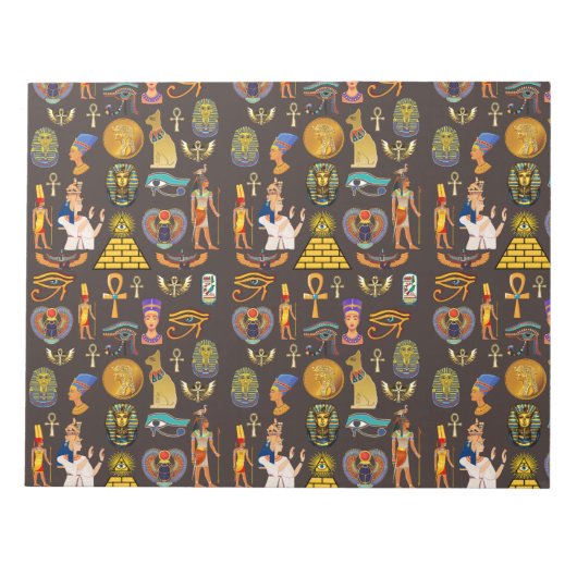 古代エジプトの象形文字パターン記号 ノートパッド (正面)