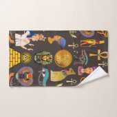 古代エジプトの象形文字パターン記号 ハンドタオル (ハンドタオル)