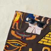 古代エジプトの象形文字パターン記号 ビーチタオル (インサイチュ)