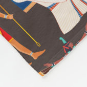 古代エジプトの象形文字パターン記号 フリースブランケット (角)