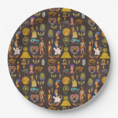 古代エジプトの象形文字パターン記号 ペーパープレート (正面)