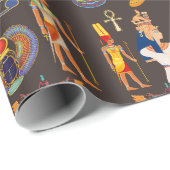 古代エジプトの象形文字パターン記号 ラッピングペーパー (ロールコーナー)