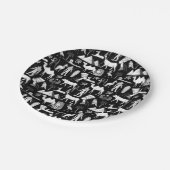 古代エジプトの象形文字パターン ペーパープレート (アングル)