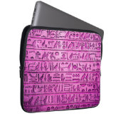 古代エジプトの象形文字パープルラップトップスリーブ ラップトップスリーブ (正面右)