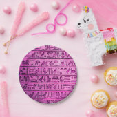 古代エジプトの象形文字パープル ペーパープレート (パーティー)