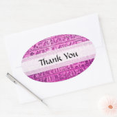 古代エジプトの象形文字パープル 楕円形シール (封筒)