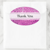 古代エジプトの象形文字パープル 楕円形シール (バッグ)