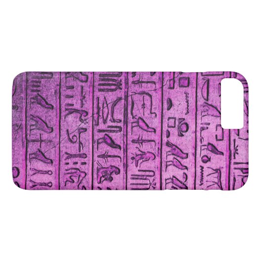 古代エジプトの象形文字パープルiPhone 7プラス Case-Mate iPhoneケース (裏面(横))