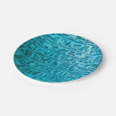 古代エジプトの象形文字ブルー紙プレート ペーパープレート (アングル)