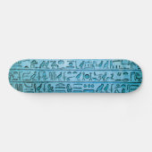 古代エジプトの象形文字ブルー スケートボード (横)