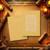 古代エジプトの象形文字モチーフ エジプトのウェディング 招待状