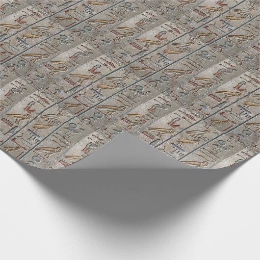 古代エジプトの象形文字版木、銅版、版画ファロアpGift ラッピングペーパー (角)