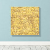 古代エジプトの象形文字金ゴールド キャンバスプリント (インサイチュ (ウッドフロア))