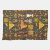 古代エジプトの象形文字 – パターン記号 キッチンタオル (横)