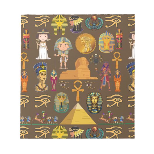 古代エジプトの象形文字 – パターン記号 ノートパッド (正面)