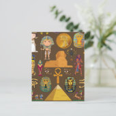 古代エジプトの象形文字 – パターン記号 ポストカード (スタンド正面)